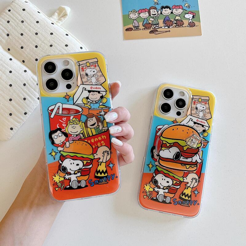 Phone Accessories Box Set - Snoopy Cartoon Magnetische Kickstand Telefoonhoesje Nieuwe