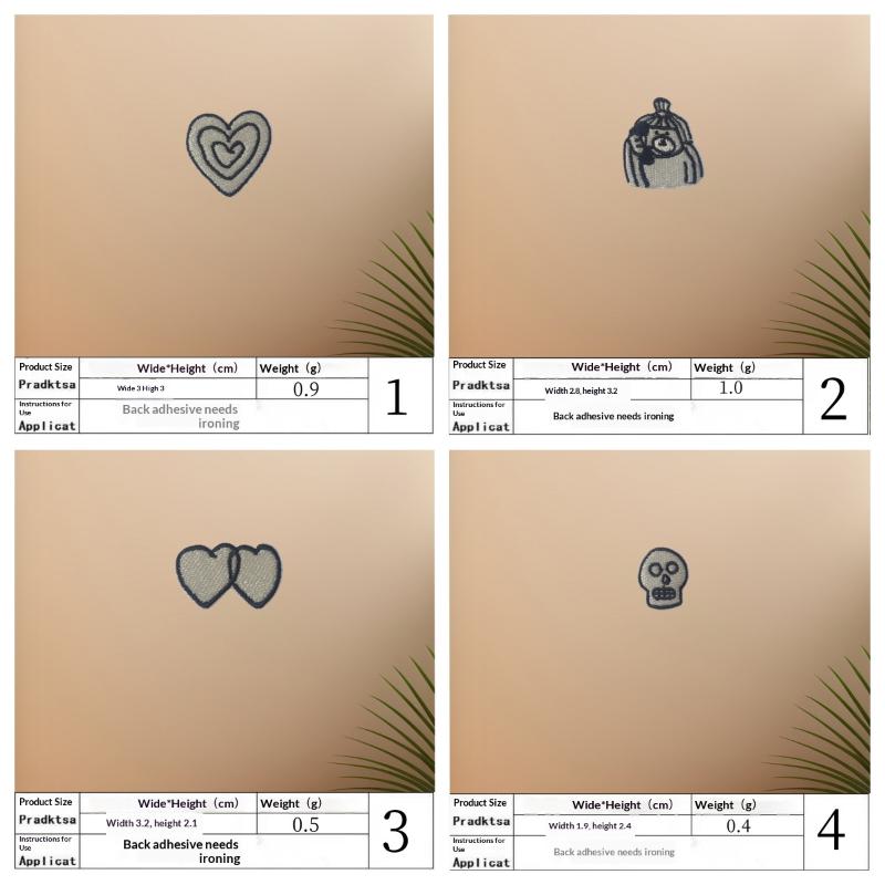 Phone Accessories Repair - 1Set Hart Kat Schedel Vogels Geborduurde