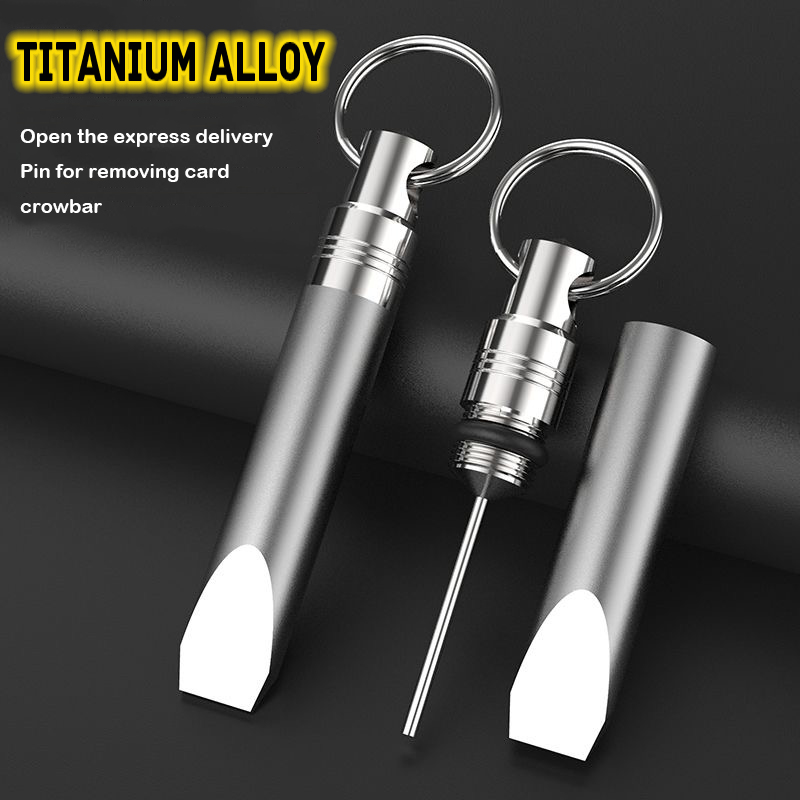 Sim Card Tool - Titanium Legering Kleine Koevoet Sleutel Hanger