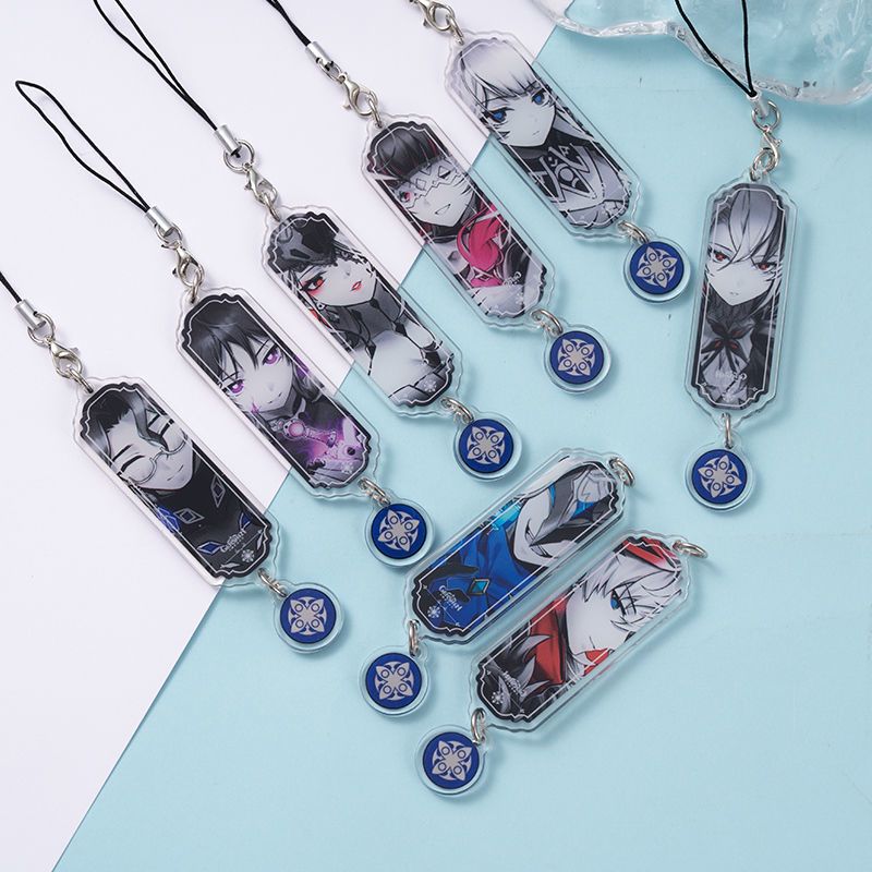 Phone Accessories Jewelry - 8pcs Anime Sleutelhanger Genshin Impact Fatui