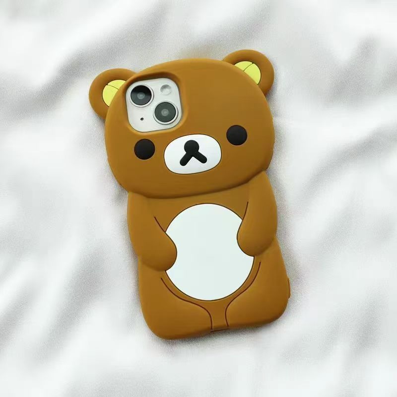 Phone Accessories Box Set - Rilakkuma siliconen telefoonhoesje schattig cartoon volledig