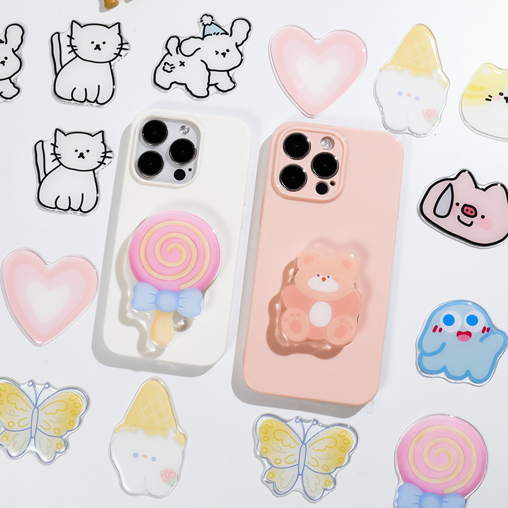 Leuke Cartoon Grip Tok Acryl O - Phone Accessories Vendor recensie en prijs
